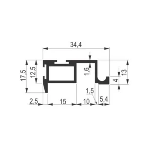 EP04 Monte 38 rukohvat CRNA
