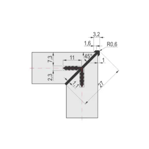 VP vezni profil ger 90st.AL CRNA