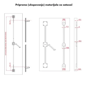 TS-594 zatezač vrata 220-245cm