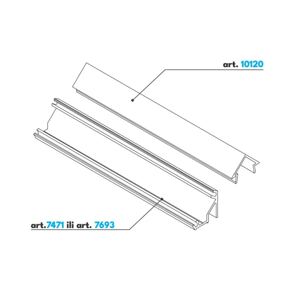 LED pokl.GLAX 3m beli TROUGAO