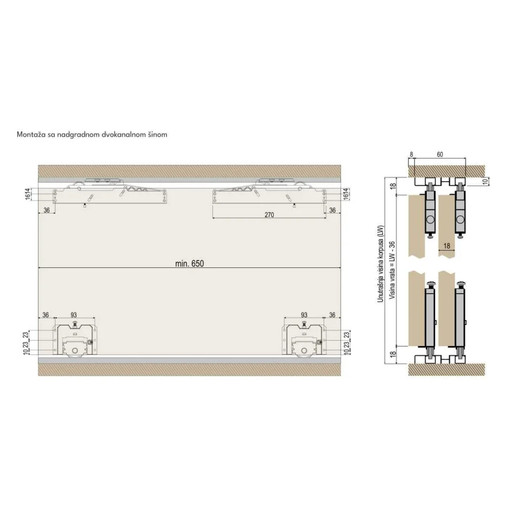 FST meh. za klizna vrata SOFT