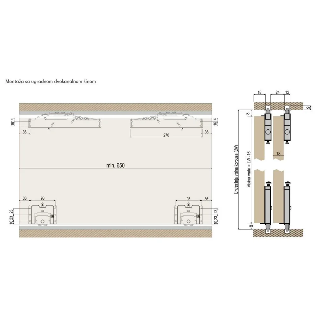 FST meh. za klizna vrata SOFT