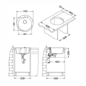 SU U sudopera ugradna Niagara 10 G55