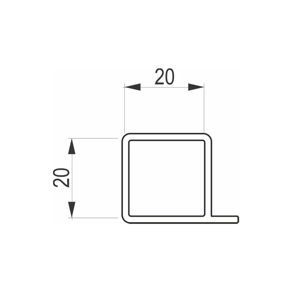 QP 2721 kvadro profil AL CRNA