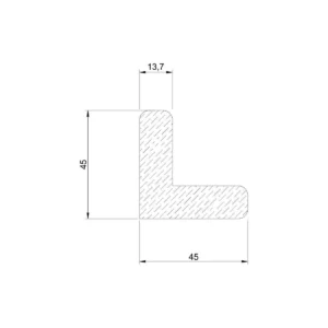 VŠ Metalni ugao bez navoja