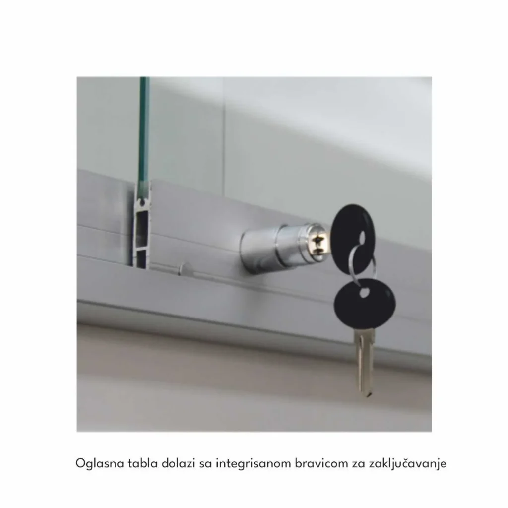 REK oglasna tabla sa stakl. vratima 93x69cm