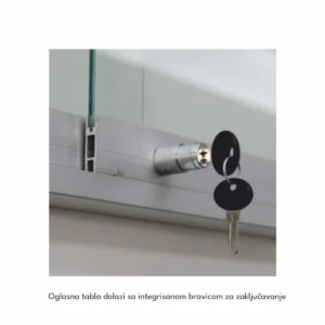 REK oglasna tabla sa stakl. vratima 93x69cm