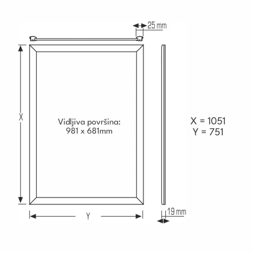 REK oglasna tabla 1st B1 LED 25mm
