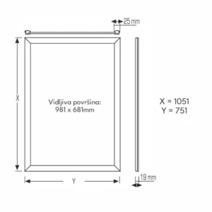 REK oglasna tabla 1st B1 LED 25mm