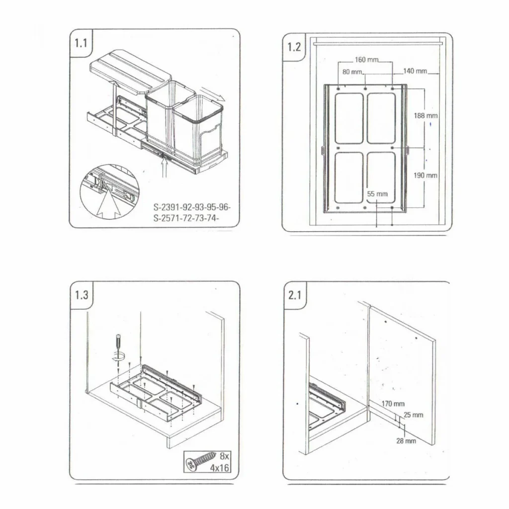 OG korpa za smeće 16l siva HF