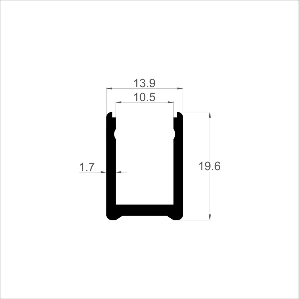TK profil-st. 10mm L=4m AL CRNA