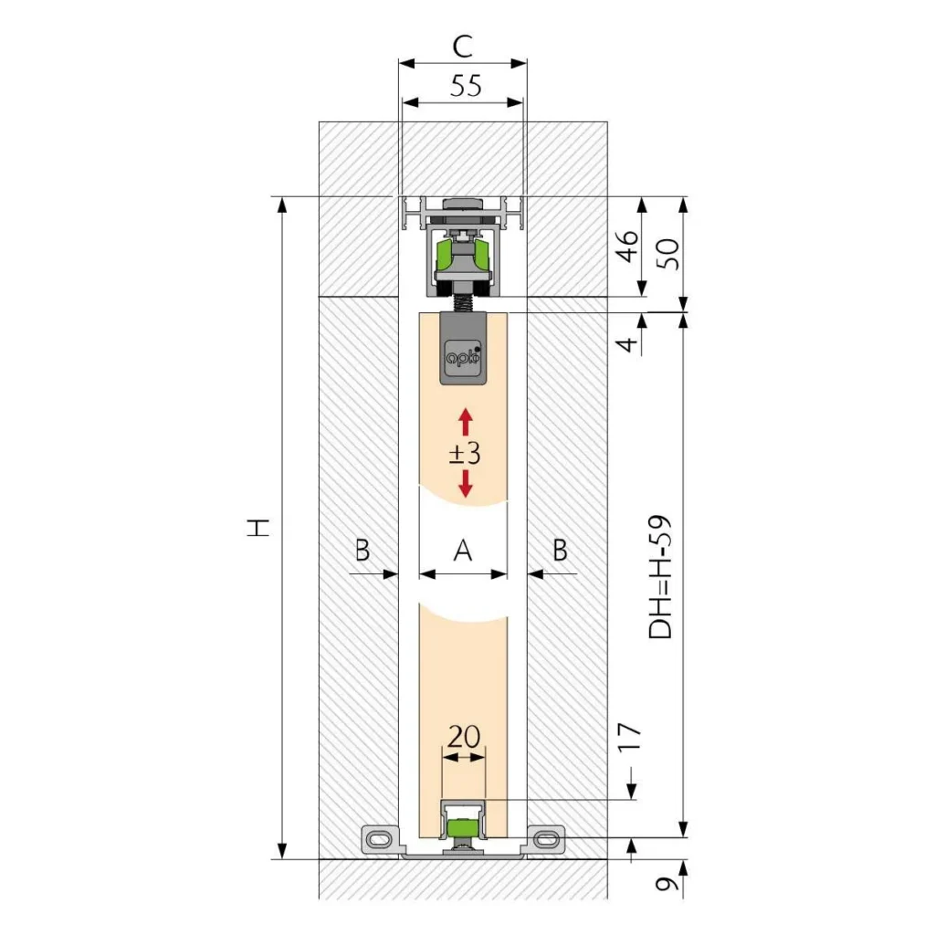 Pocket Minimal set 205cm OPK