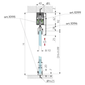 E Space šina i mehanizam 200cm