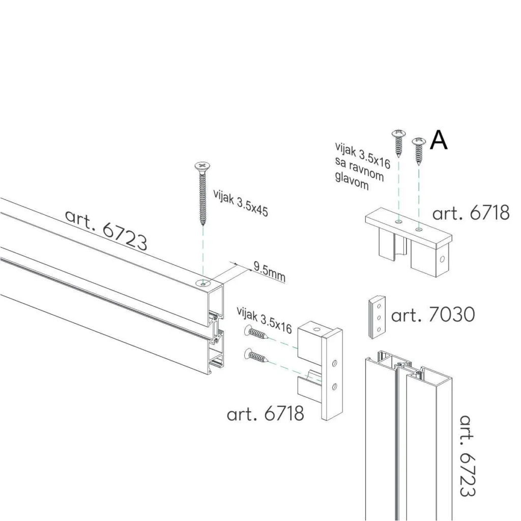 UPGS podloška za vertikalu PVC