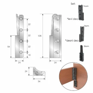 OV D PVC ugaona spoj.krevet MS