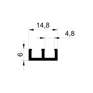 QB kvadro 2K donja šina CR