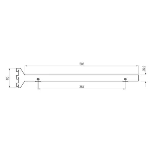 WI nosač police L=508mm H25
