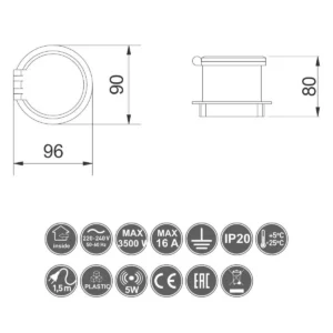OU utič. CHARGER PLUS bela GTV