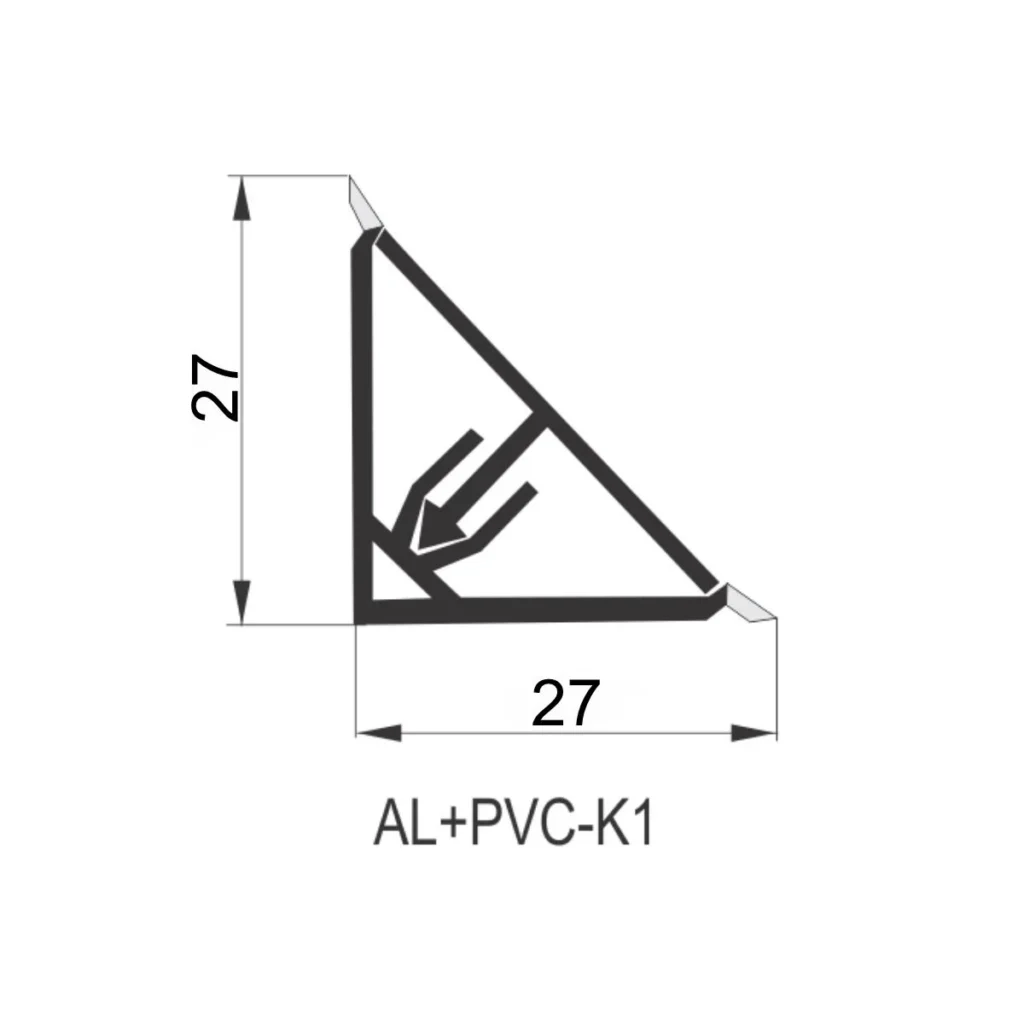 DP K1 AL+PVC diht profil /S SM