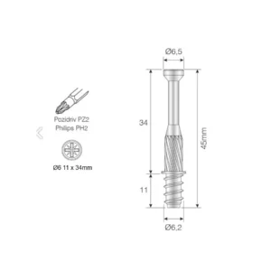 OV D eks. iver vijak 34mm MS