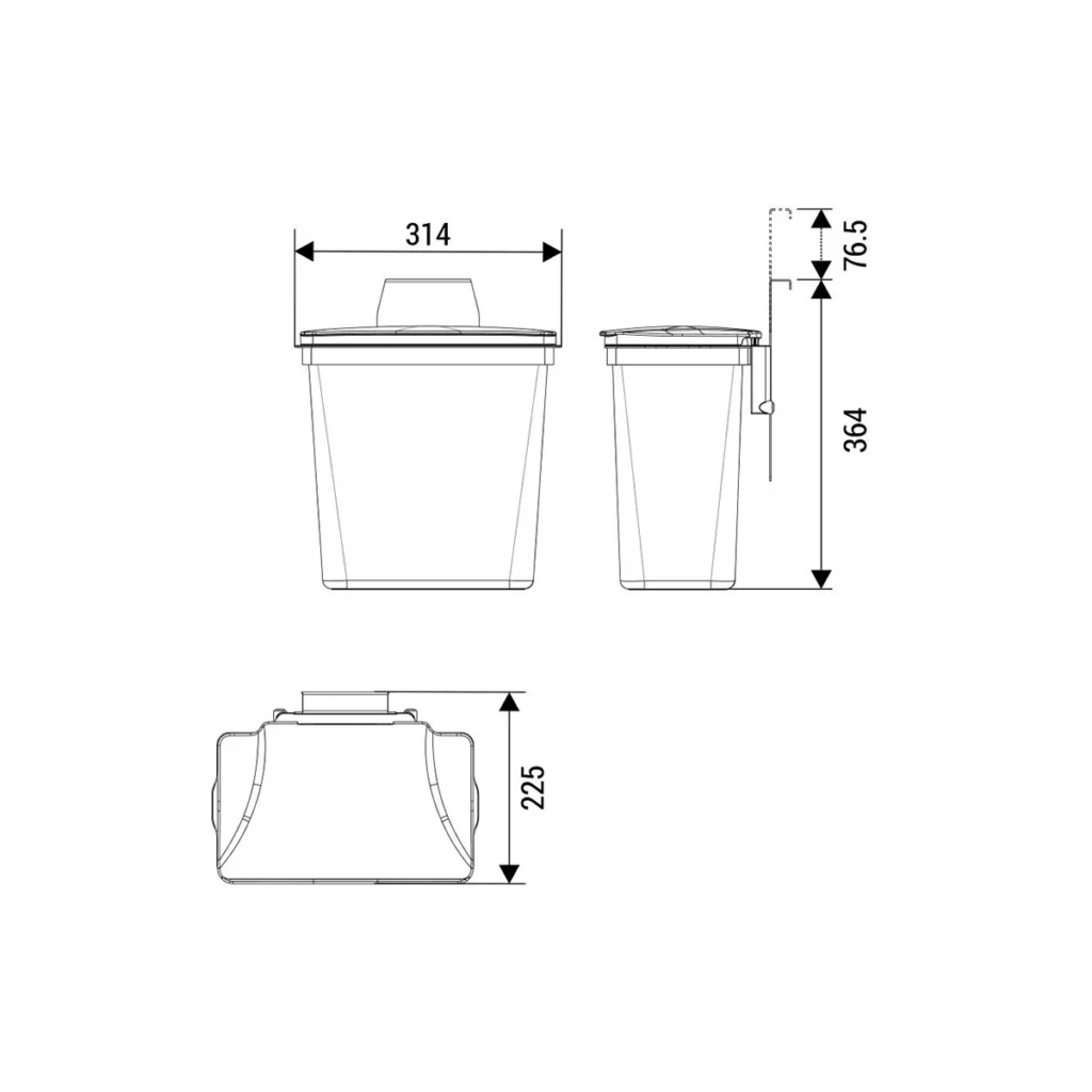 OG kanta za smeće 11L antracit BL