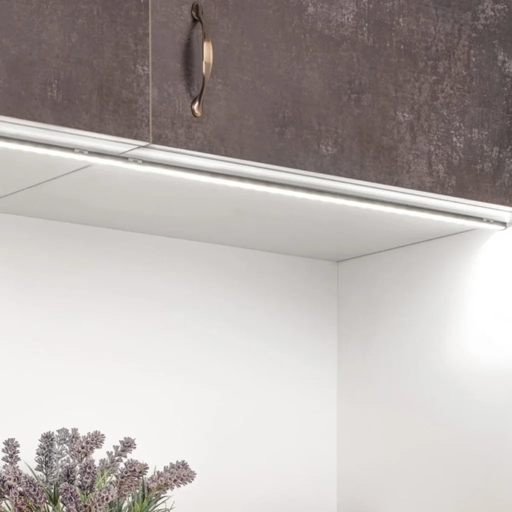 LED N GLAX4 al.profil 3m CRNI