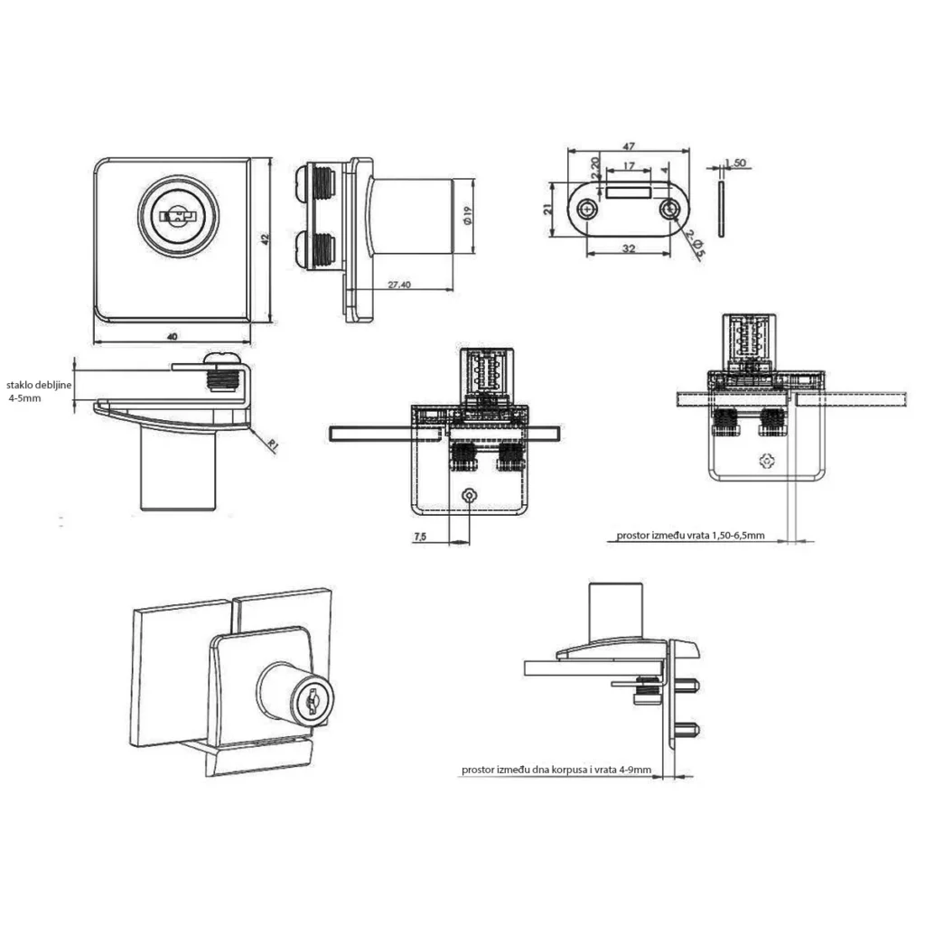 SI bravica CRNA SQUARE 2 krila