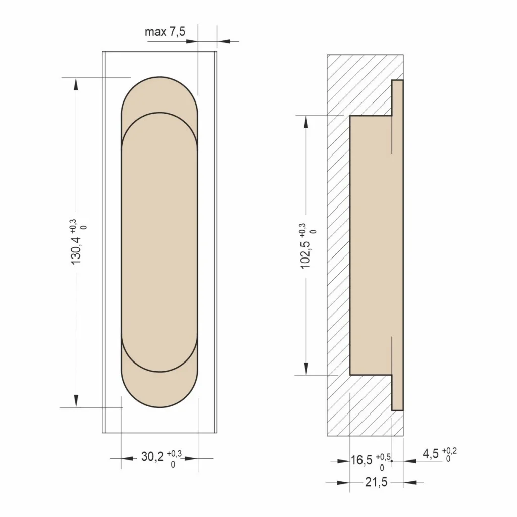 VŠ šarka za sobna vrata 2D CRNA