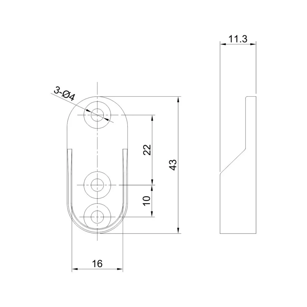 UP gar.šipka ovalna/R-nos.boč.