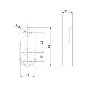 UP gar.šipka ovalna/R-nos.boč.