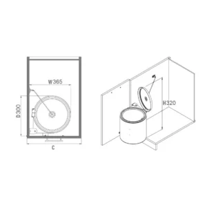 OG kanta za otpatke 10L INOX ST