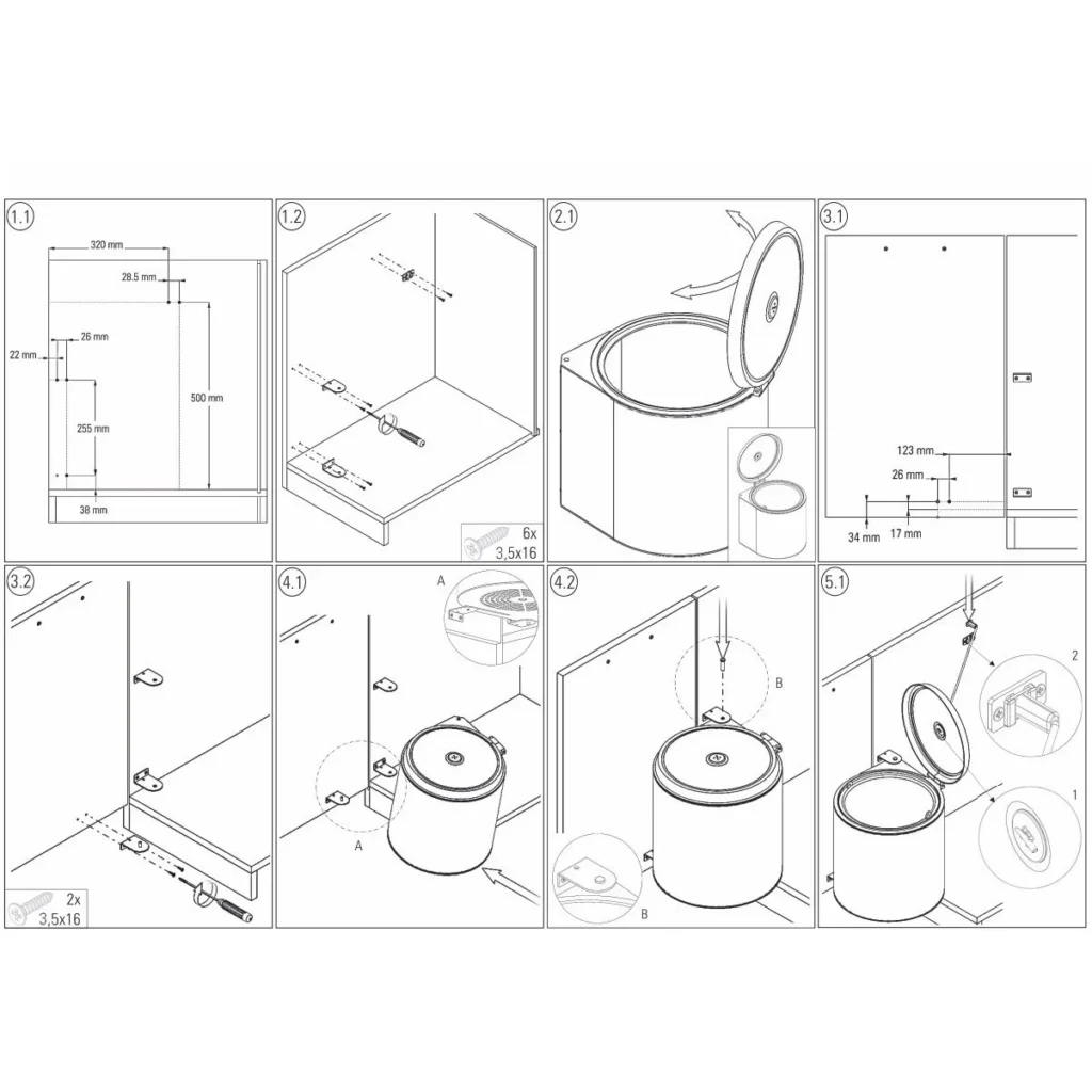 OG kanta za otpatke 10L INOX ST