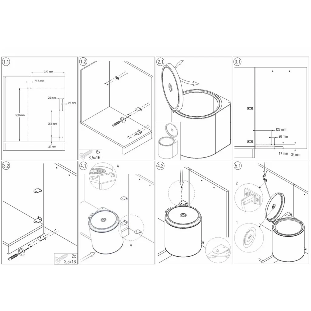 OG kanta za otpatke 10L INOX ST