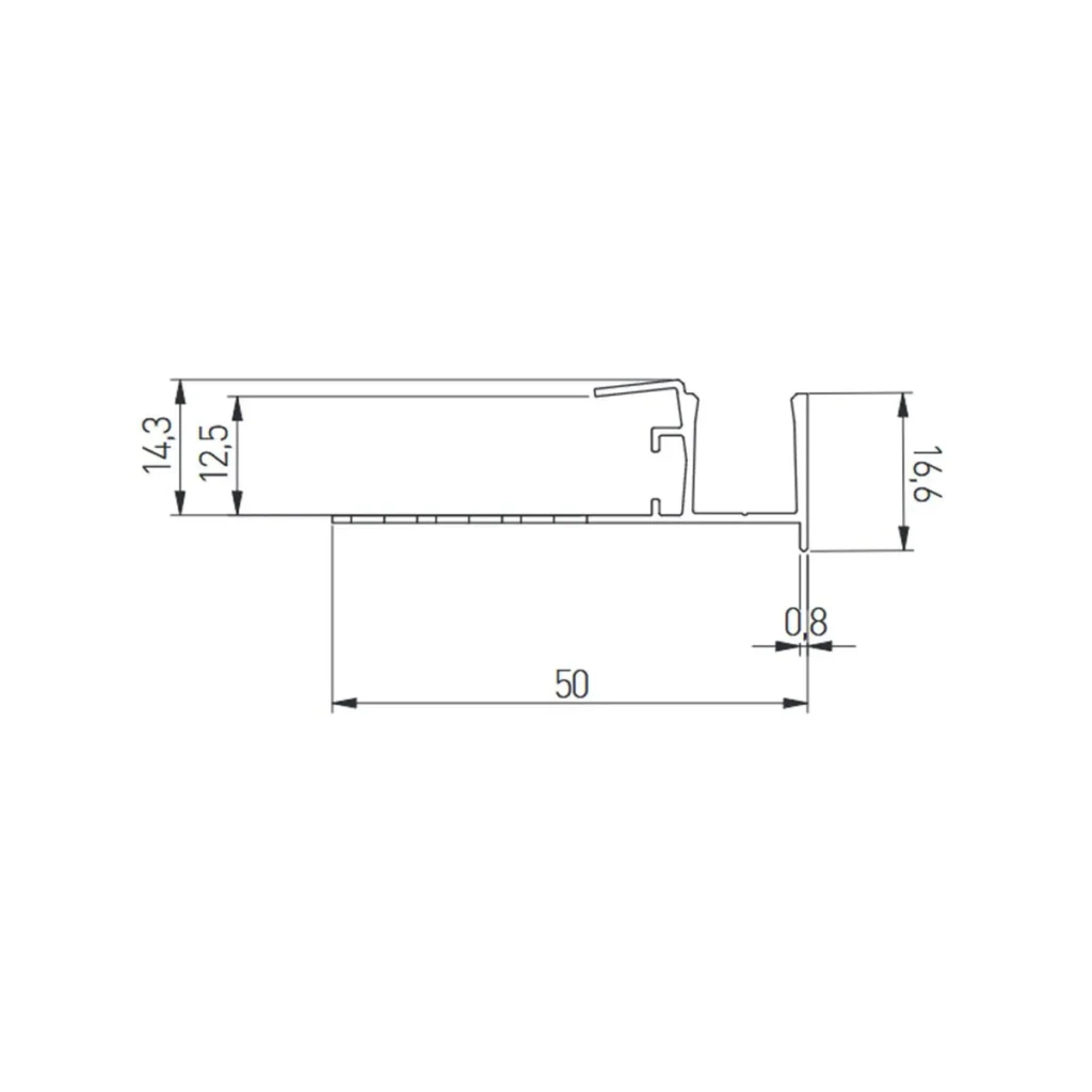 LED GLAX GIPS 90st. spolj. AL SM 3m