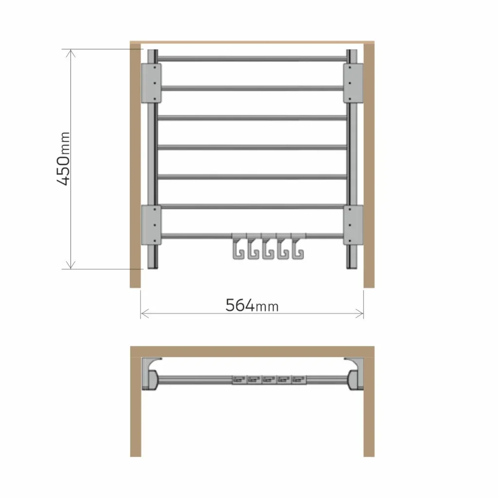UP nosač pantalona 564mm STAND.