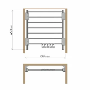 UP nosač pantalona 664mm STAND.