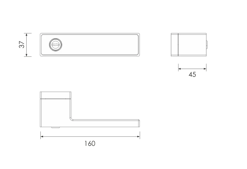 KV kvaka crna staklo BIG brava