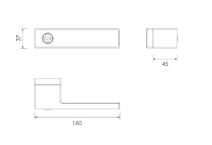 KV kvaka crna staklo BIG brava