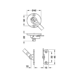 OZ držač bara 225mm HF