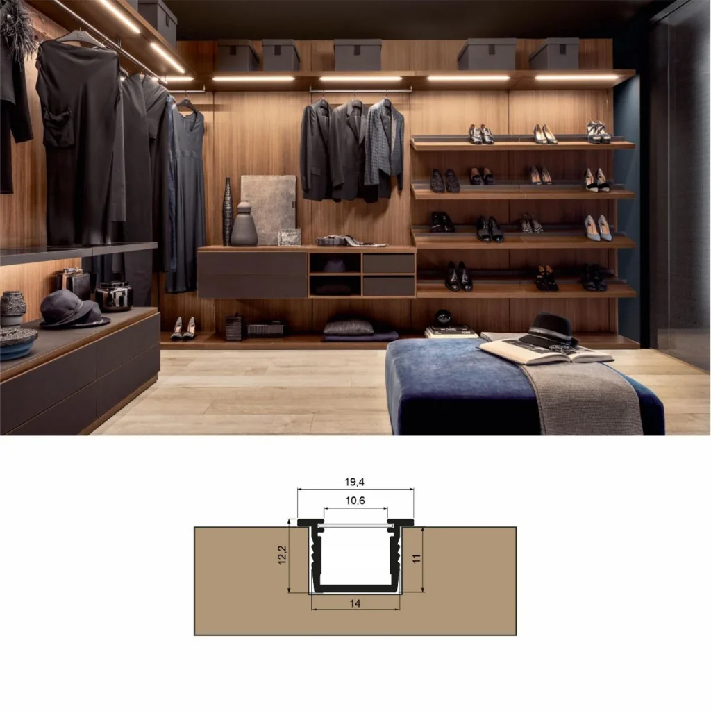 UP LED ugradni profil sa trakom i senzorom pokreta 900mm