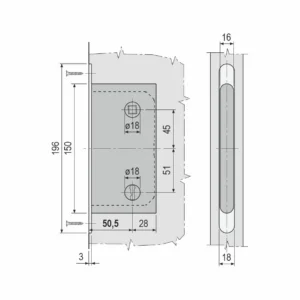 KV magnetna brava Mediana Polaris XT ključ CRNA