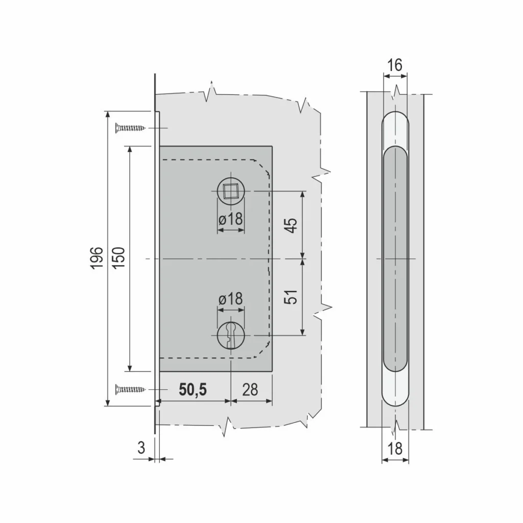 KV magnetna brava Mediana Polaris XT ključ BELA