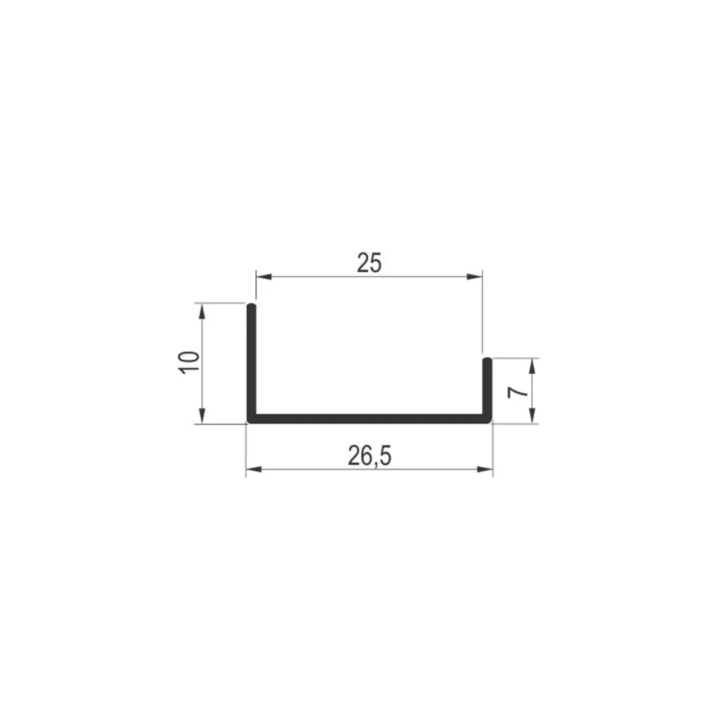 KP 48/25,0mm kant prof.AL BM