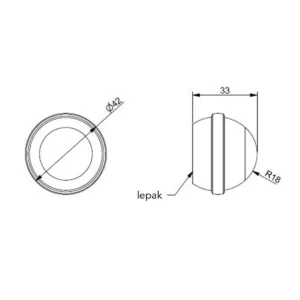 VO Odbojnik trans. 40x33mm SI