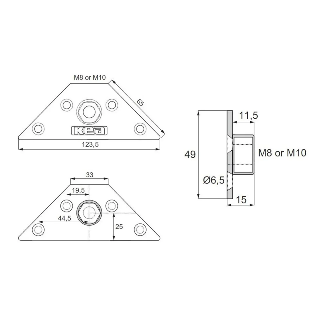 ON STO spojnica za nogu stola KEA d=10mm SI