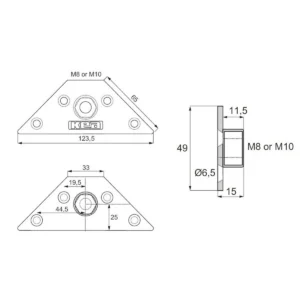 ON STO spojnica za nogu stola KEA d=10mm SI