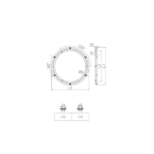 O Rotator D-400 srebro MF