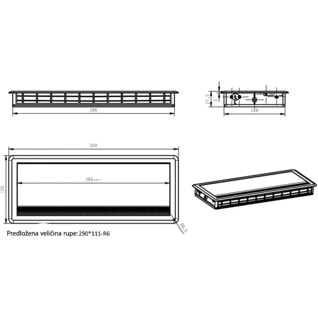 OR rozetna 120×300 MAMBO crnSI
