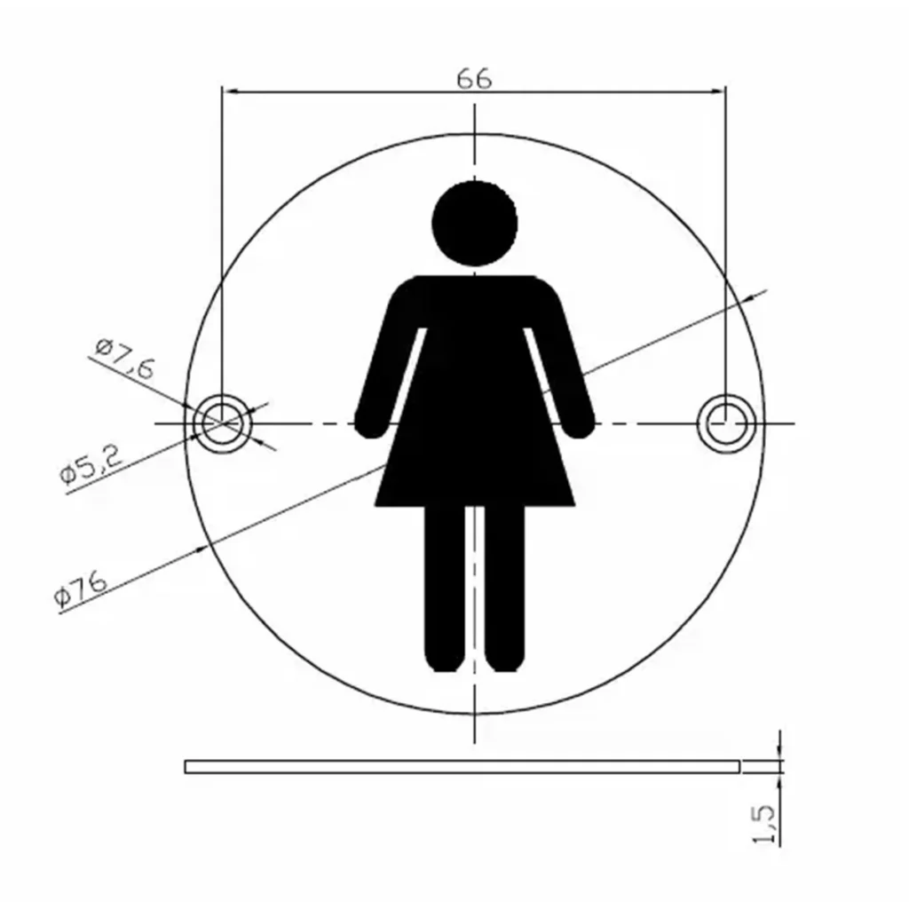 OTK znak WC ŽENSKI SI
