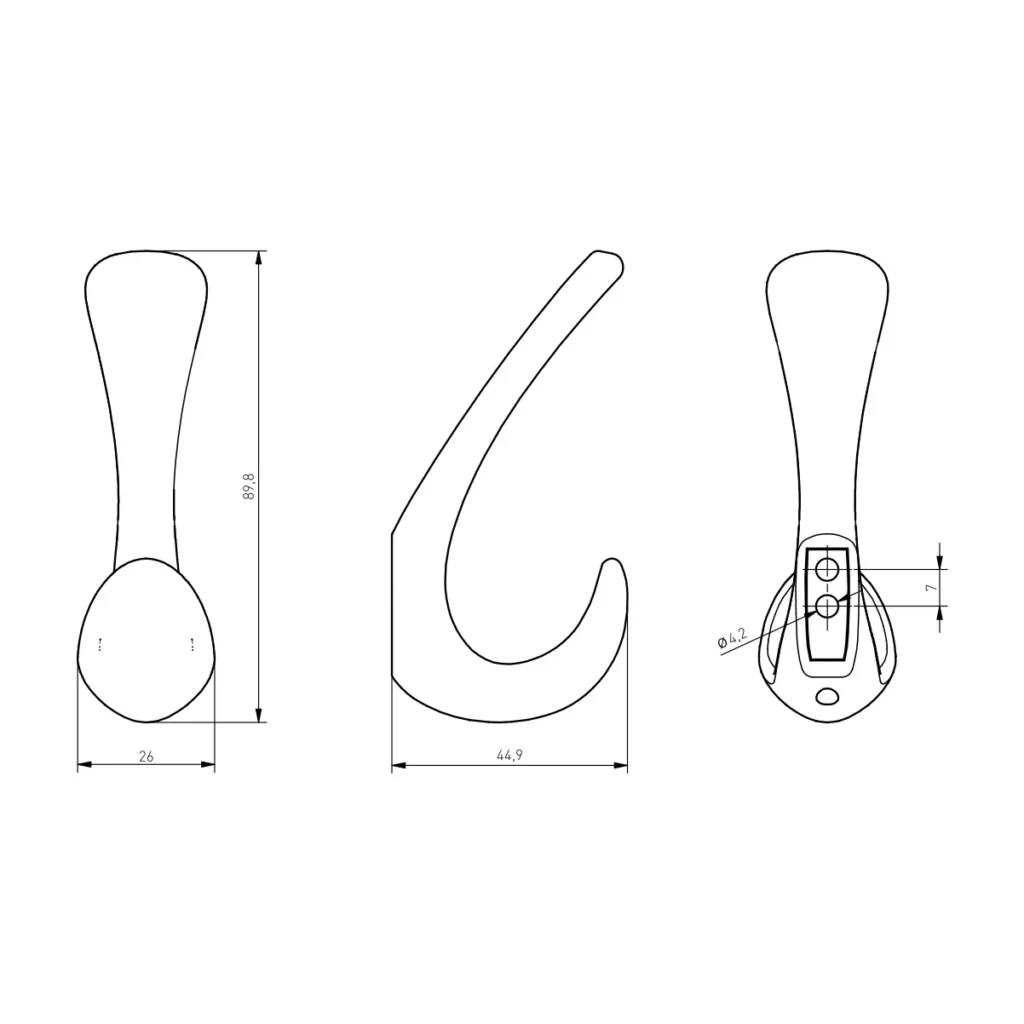 OČ čiviluk WZ-ORA-20 crni GTV